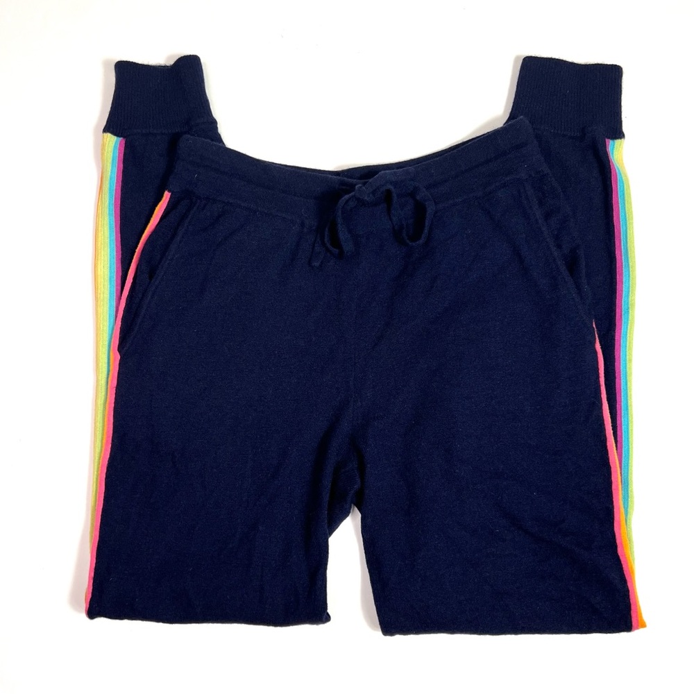 Sundry Cashmere Blend Joggers Sweatpants tRainbow Navy Size 1 -Small - Picture 8 of 13